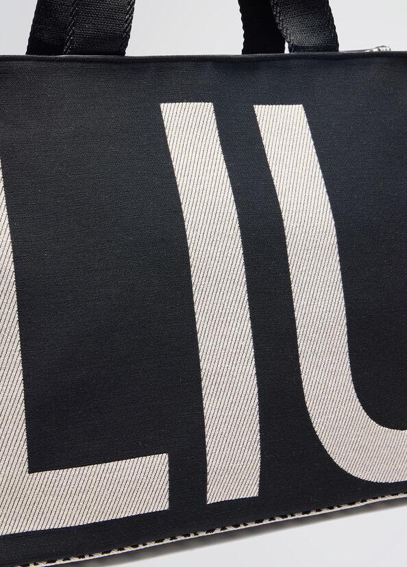 Liu Jo Borsa tote monogram jacquard nera Duty-free