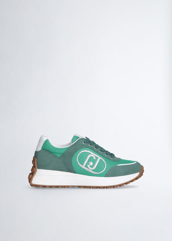 Liu Jo Sneakers in suede e brighty mesh Prezzo Ridotto
