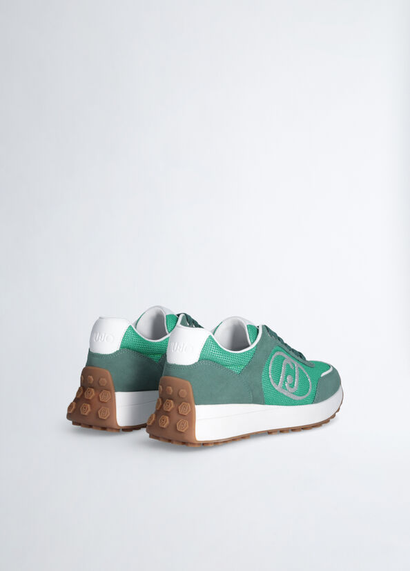 Liu Jo Sneakers in suede e brighty mesh Prezzo Ridotto