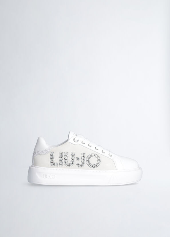 Liu Jo Sneakers bianche con logo gioiello Offerta