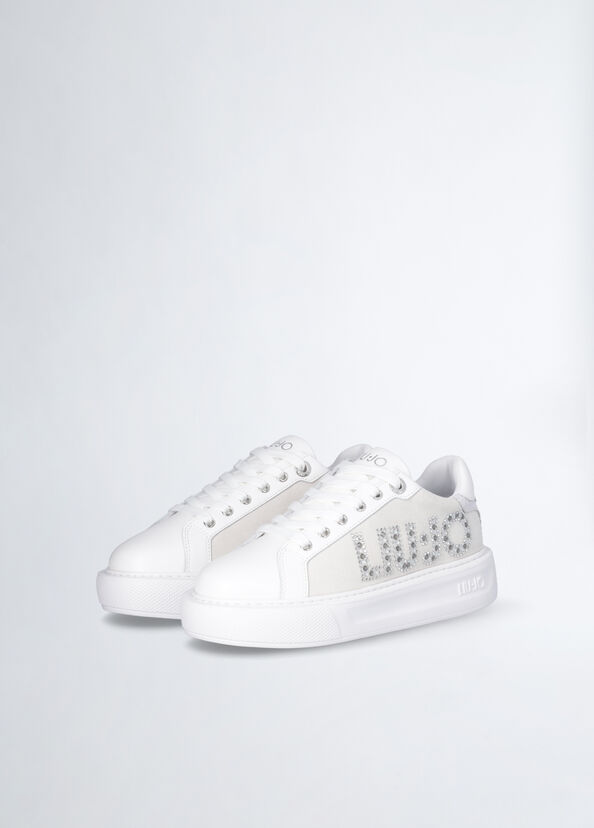 Liu Jo Sneakers bianche con logo gioiello Offerta