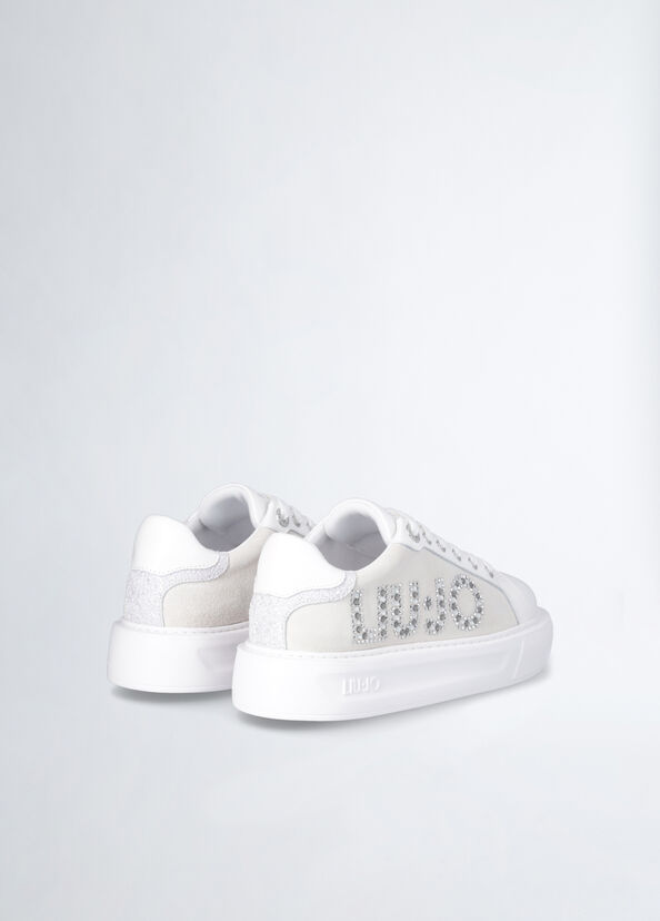 Liu Jo Sneakers bianche con logo gioiello Offerta