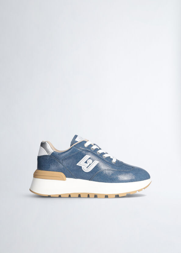 Liu Jo Sneakers in glossy denim Offerte