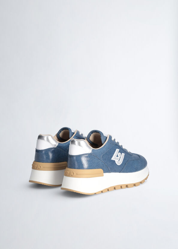 Liu Jo Sneakers in glossy denim Offerte