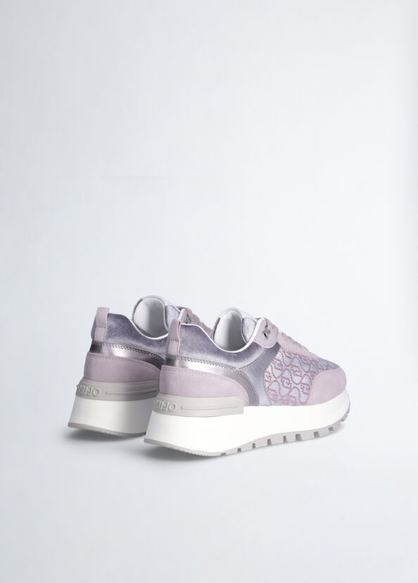 Liu Jo Sneakers platform con micro paillettes Vendita Economica