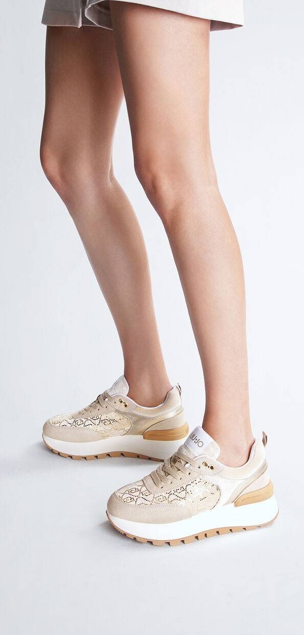 Liu Jo Sneakers platform con micro paillettes Saldi Di Fabbrica