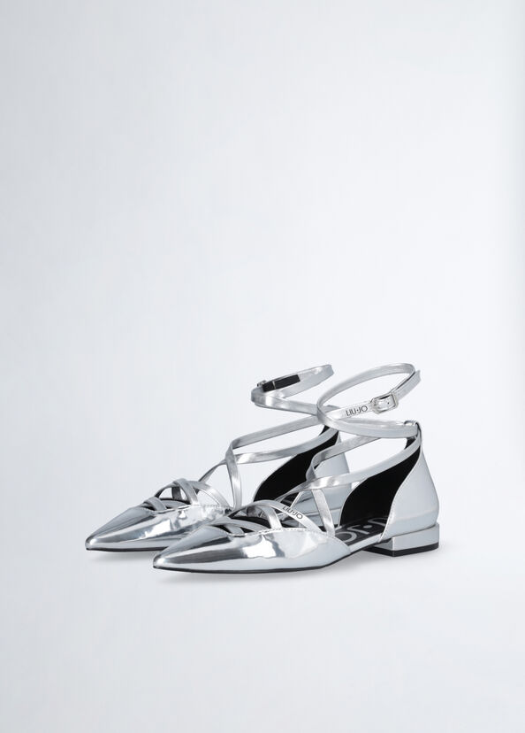 Liu Jo Ballerine a specchio con cinturino Offerta temporanea