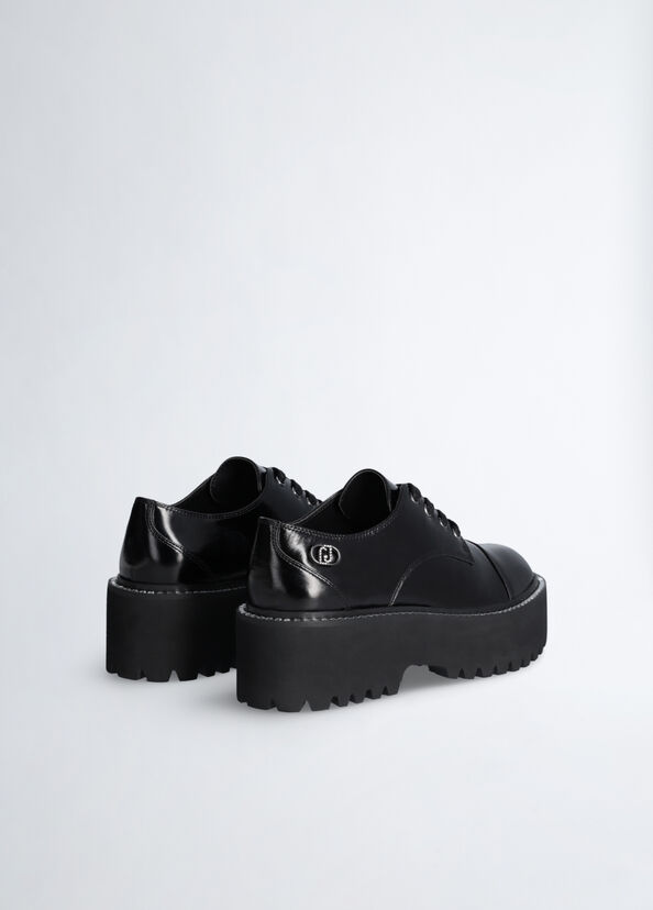 Liu Jo Scarpe platform nere in vernice Latest stili