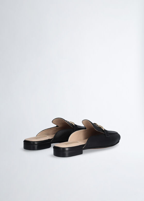 Liu Jo Slippers in pelle con logo Discount Store per i nuovi prodotti