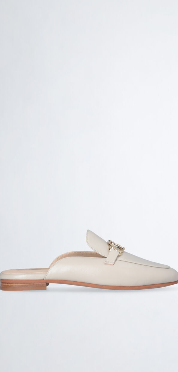 Liu Jo Slippers in pelle con logo Super sconto