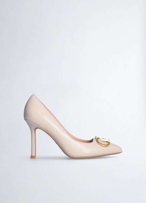 Liu Jo Décolleté avorio con maxi logo Offerta