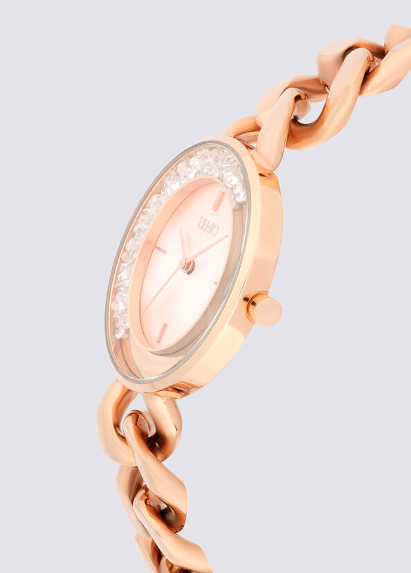 Liu Jo Orologio in acciaio con catena gioiello Grande vendita