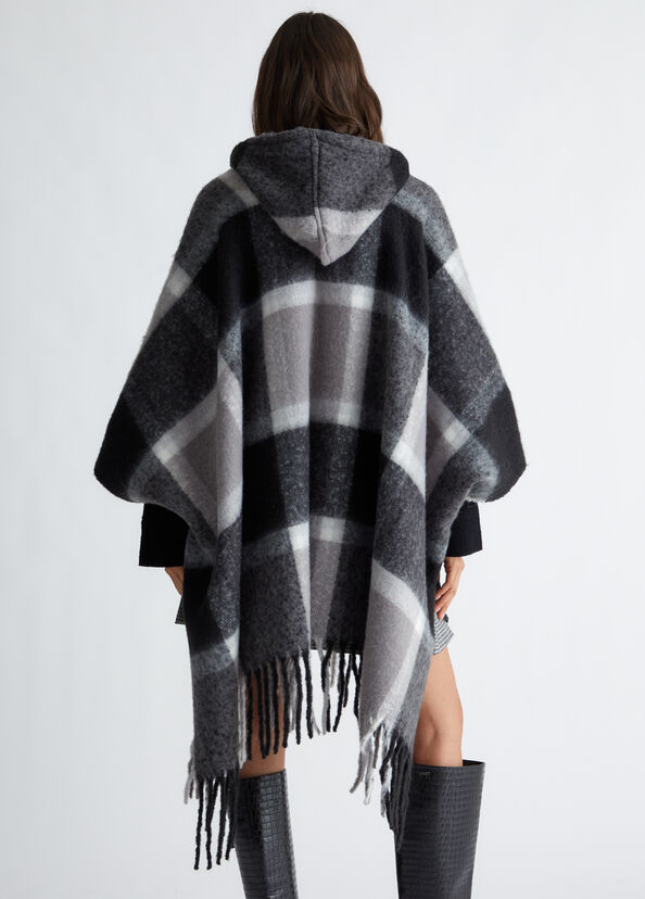 Liu Jo Poncho jacquard con cappuccio Cyber Monday