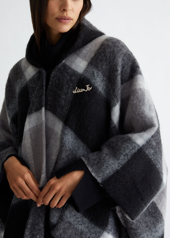 Liu Jo Poncho jacquard con cappuccio Cyber Monday