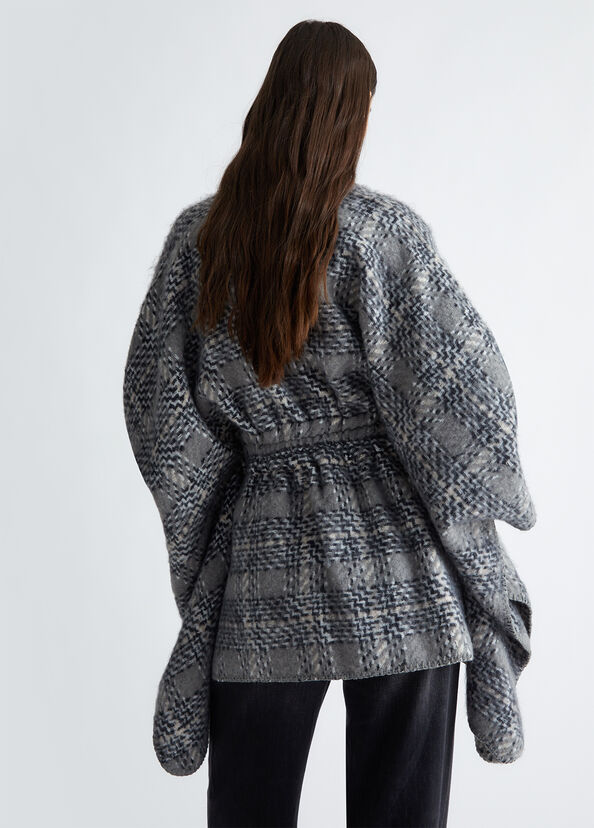 Liu Jo Poncho pied de poule con cintura Offerta Pasqua