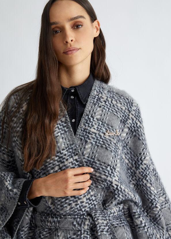 Liu Jo Poncho pied de poule con cintura Offerta Pasqua