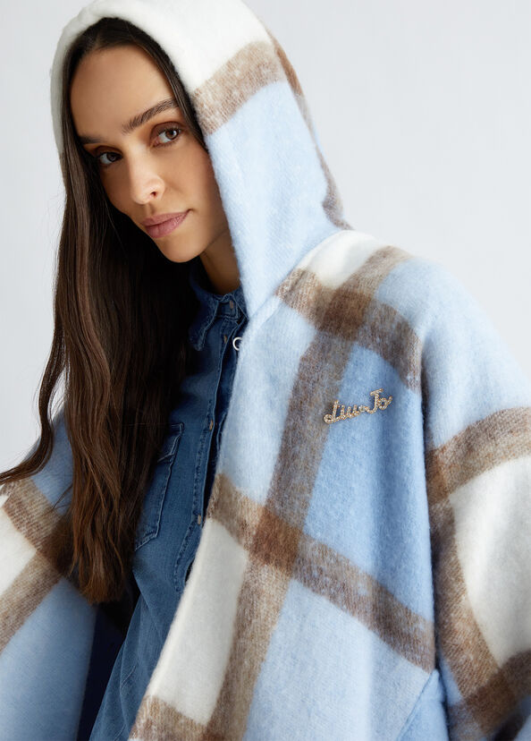 Liu Jo Poncho jacquard con cappuccio Latest fashion