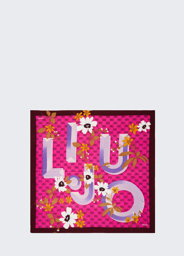 Liu Jo Foulard floreale con logo Comprane uno, ottenene uno gratis