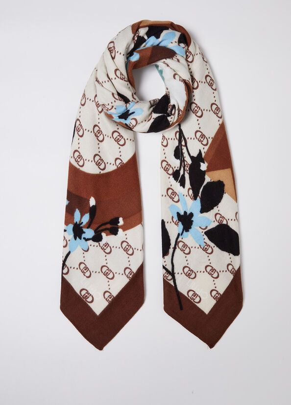 Liu Jo Foulard floreale con logo Enormi risparmi