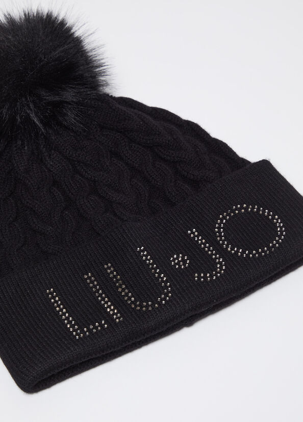 Liu Jo Berretto in maglia con pon pon Sostegno trimestrale