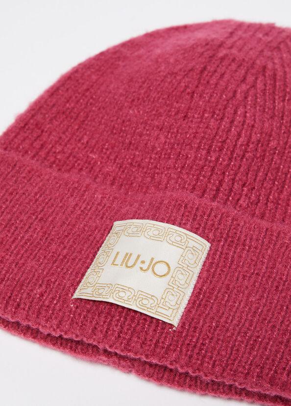 Liu Jo Berretto in maglia con patch Super sconto