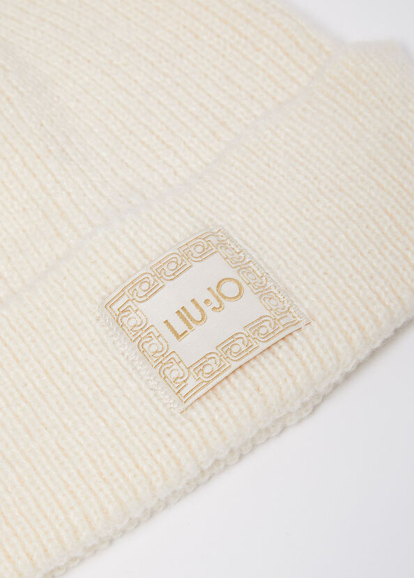 Liu Jo Berretto in maglia con patch Enormi sconti
