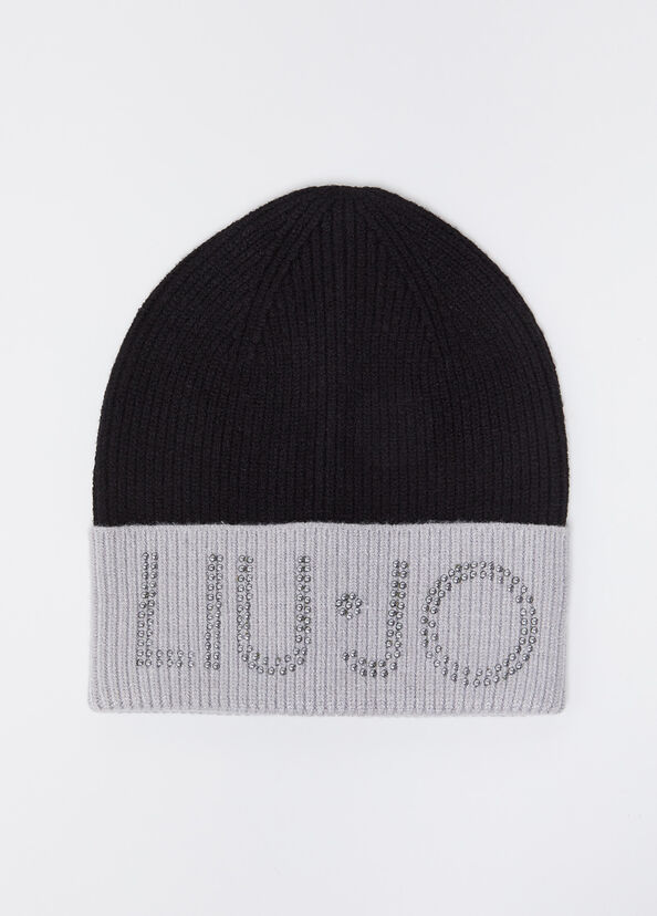 Liu Jo Berretto con logo e borchie Black Friday Prezzi
