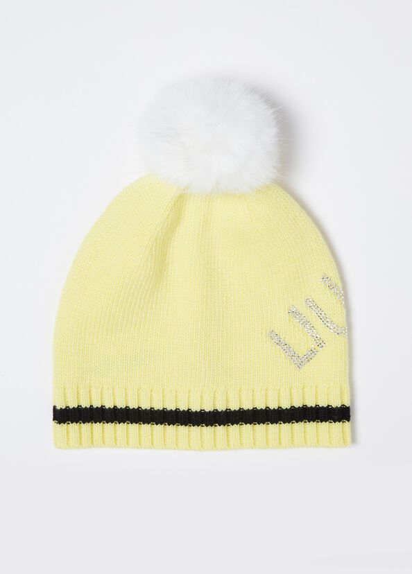 Liu Jo Berretto giallo con pon-pon Duty-free