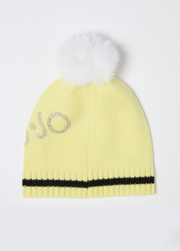 Liu Jo Berretto giallo con pon-pon Duty-free