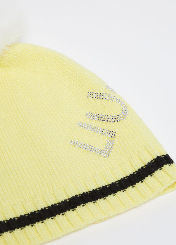 Liu Jo Berretto giallo con pon-pon Duty-free