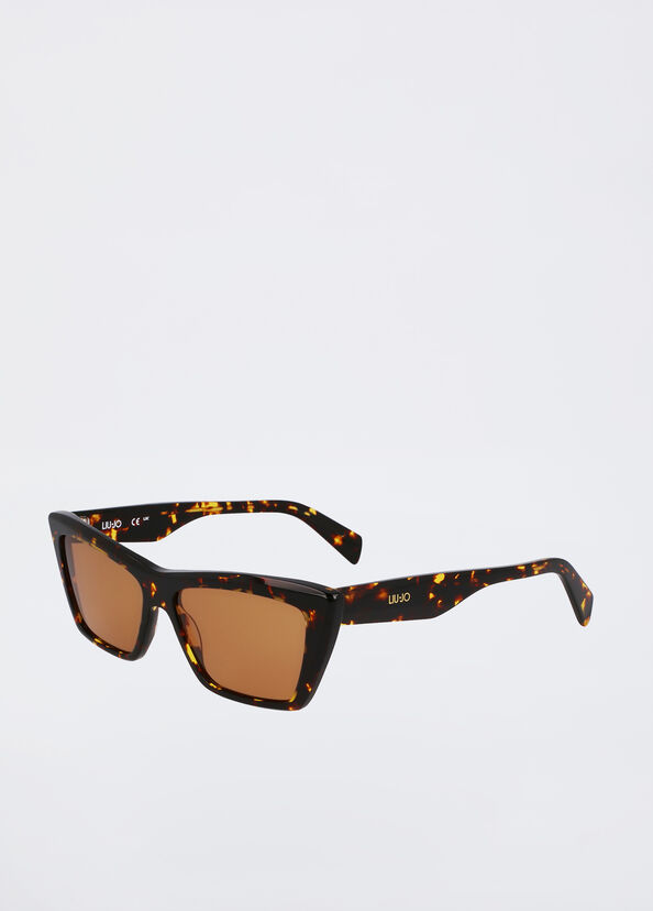Liu Jo Occhiali da sole cat-eye tartarugati Saldi Di Fabbrica