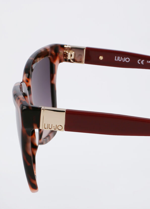 Liu Jo Occhiali da sole cat-eye tartarugati rosa Vendite Flash