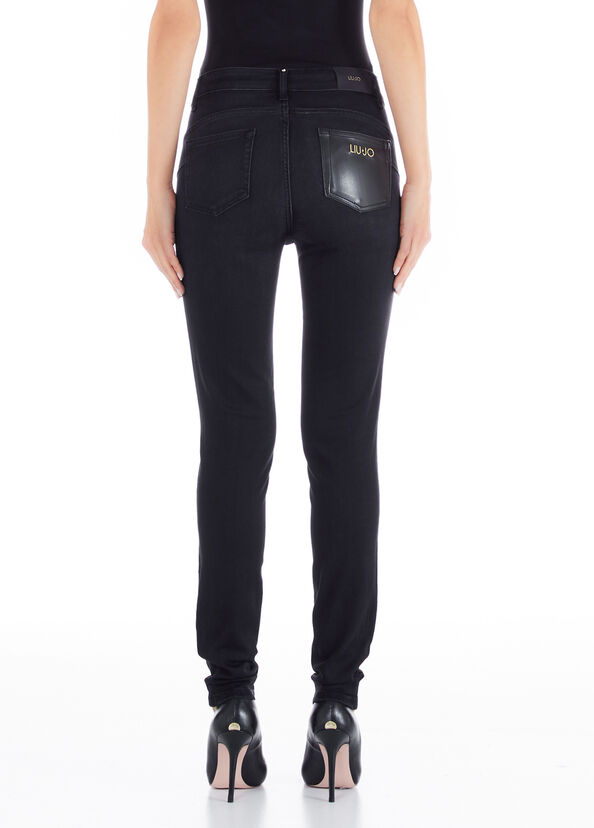 Liu Jo Jeans nero skinny vita alta Offerta temporanea