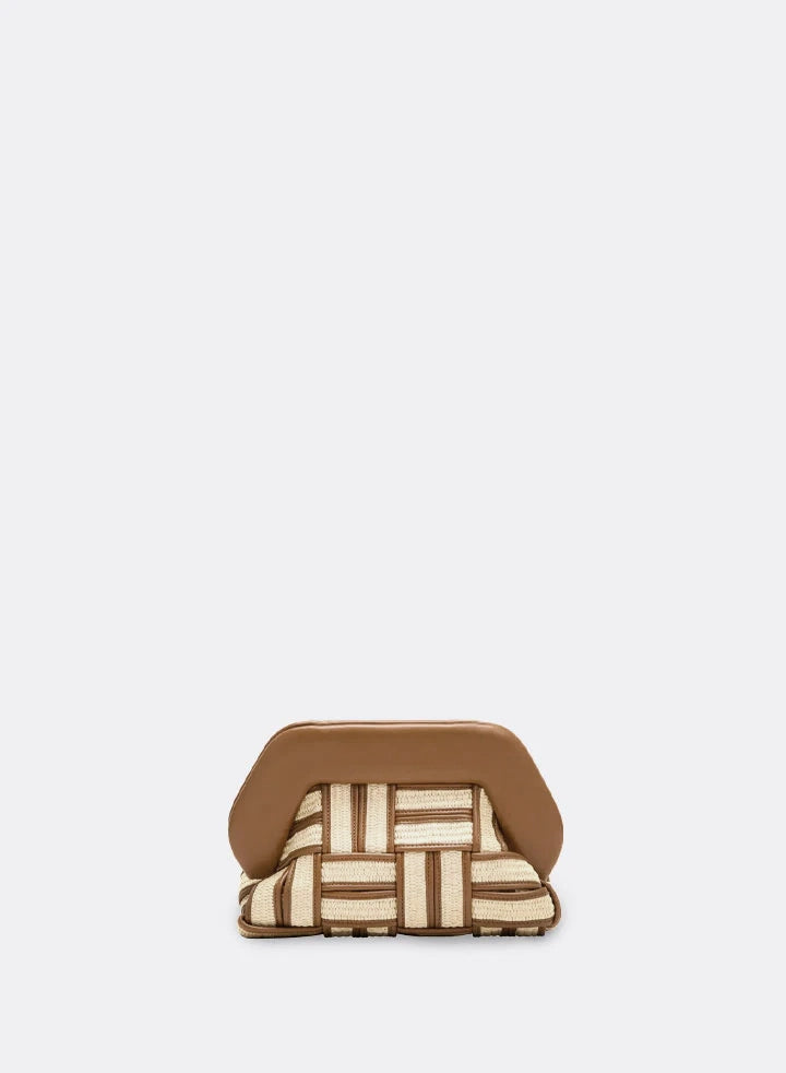Themoirè TIA WEAVED STRAW SHELL/CARAMEL Fino Al -60%