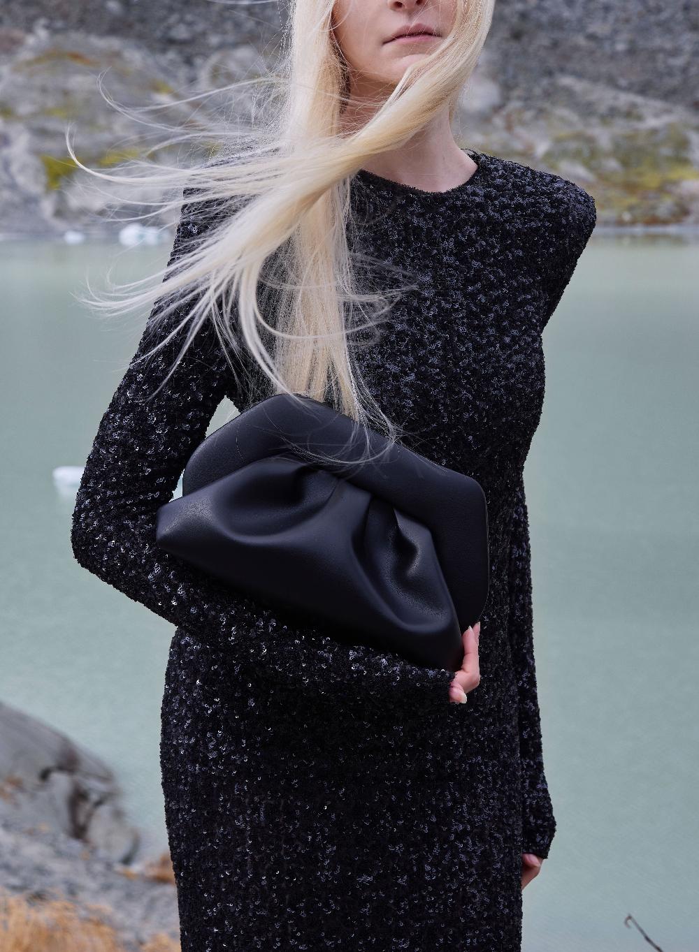 Themoirè TIA VEGAN FABRIC BLACK & Soddisfazione Garantita