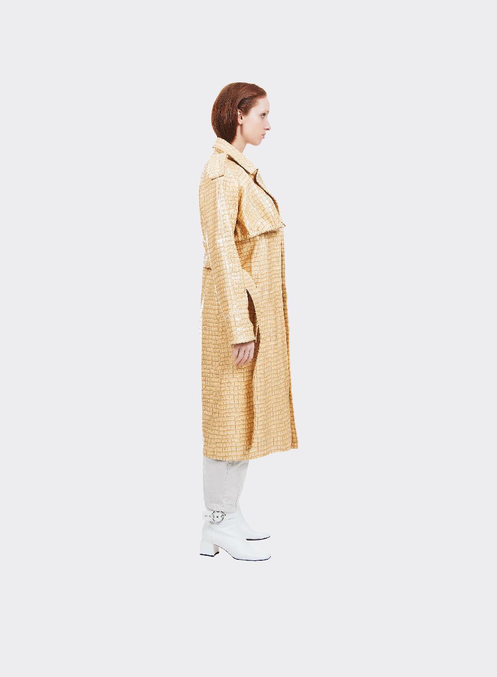Themoirè TRENCH VEGAN CROCO BEIGE Pezzi Unici