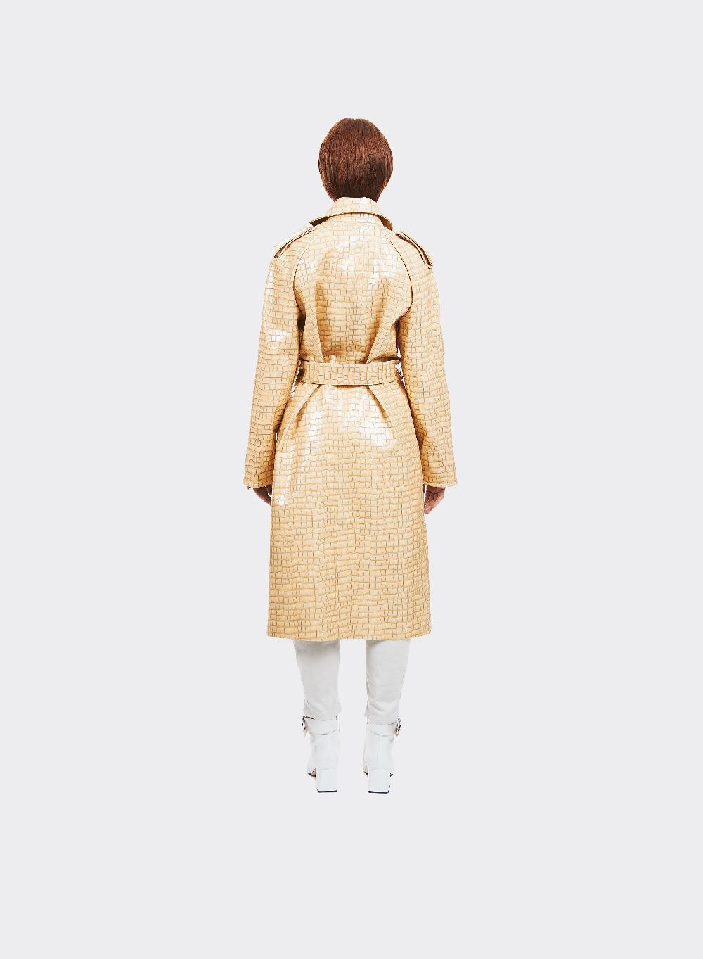 Themoirè TRENCH VEGAN CROCO BEIGE Pezzi Unici
