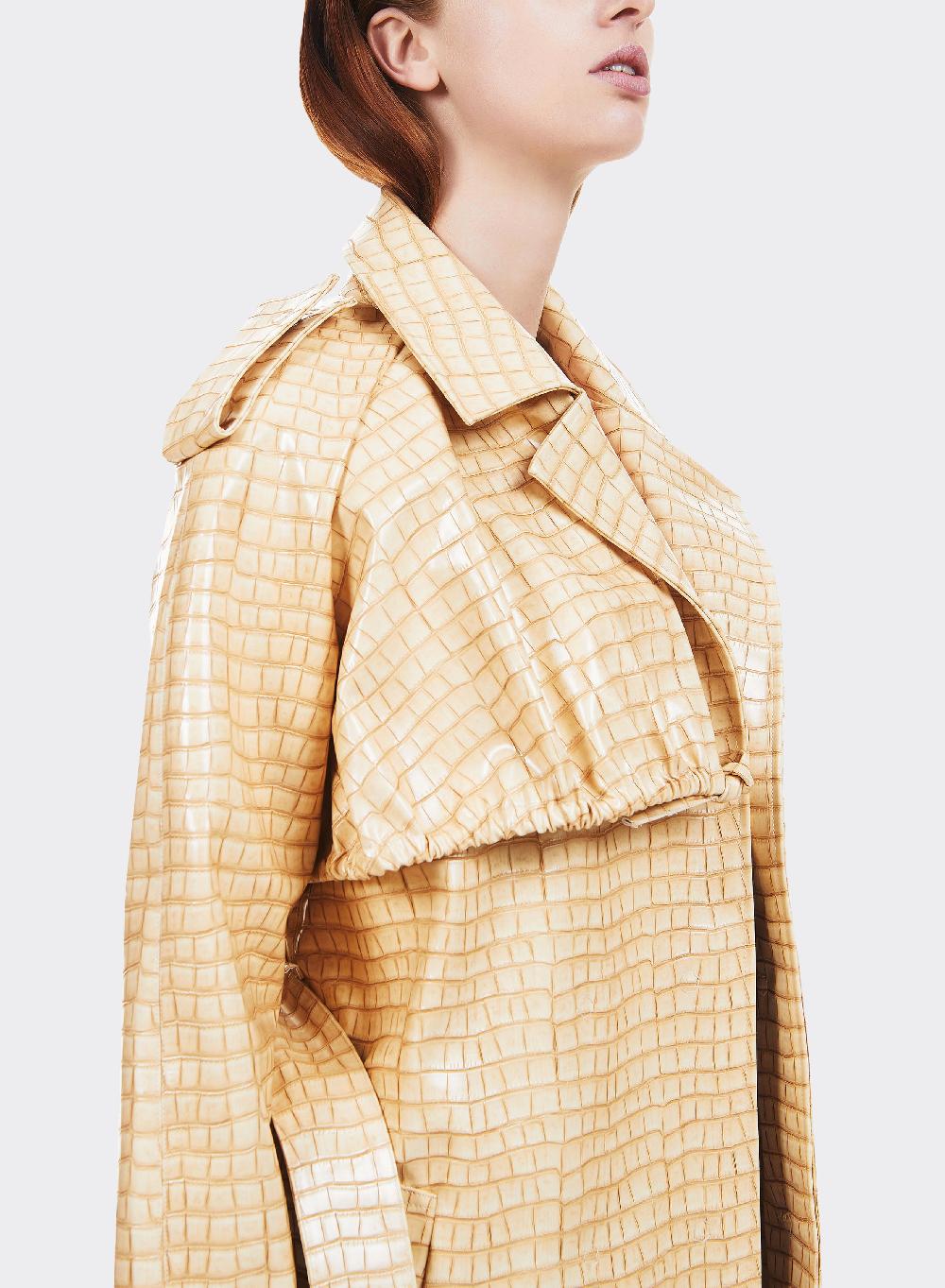 Themoirè TRENCH VEGAN CROCO BEIGE Pezzi Unici