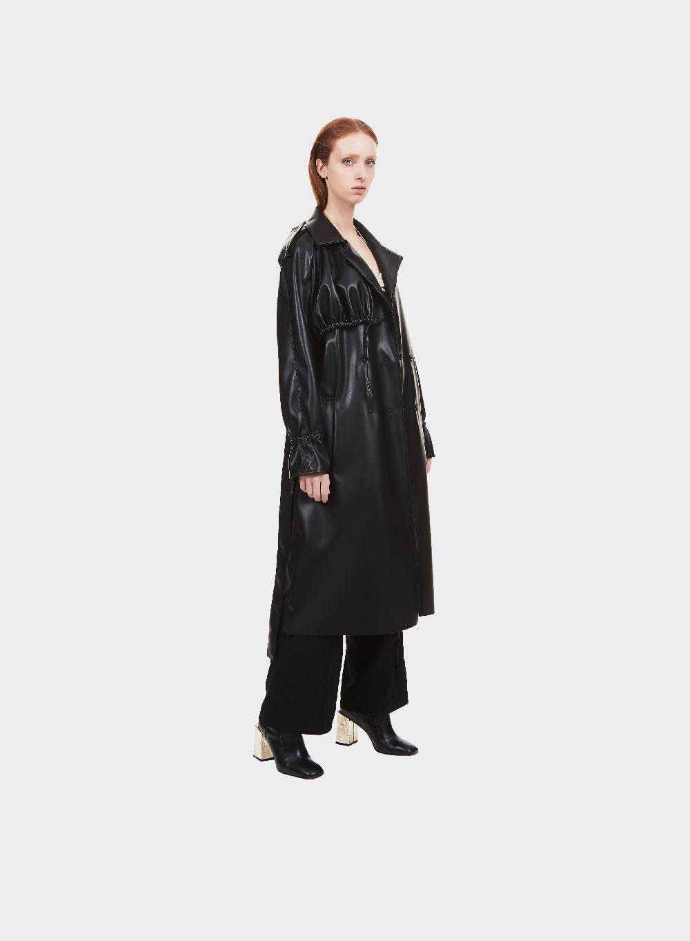 Themoirè TRENCH VEGAN FABRIC BLACK Convenienza
