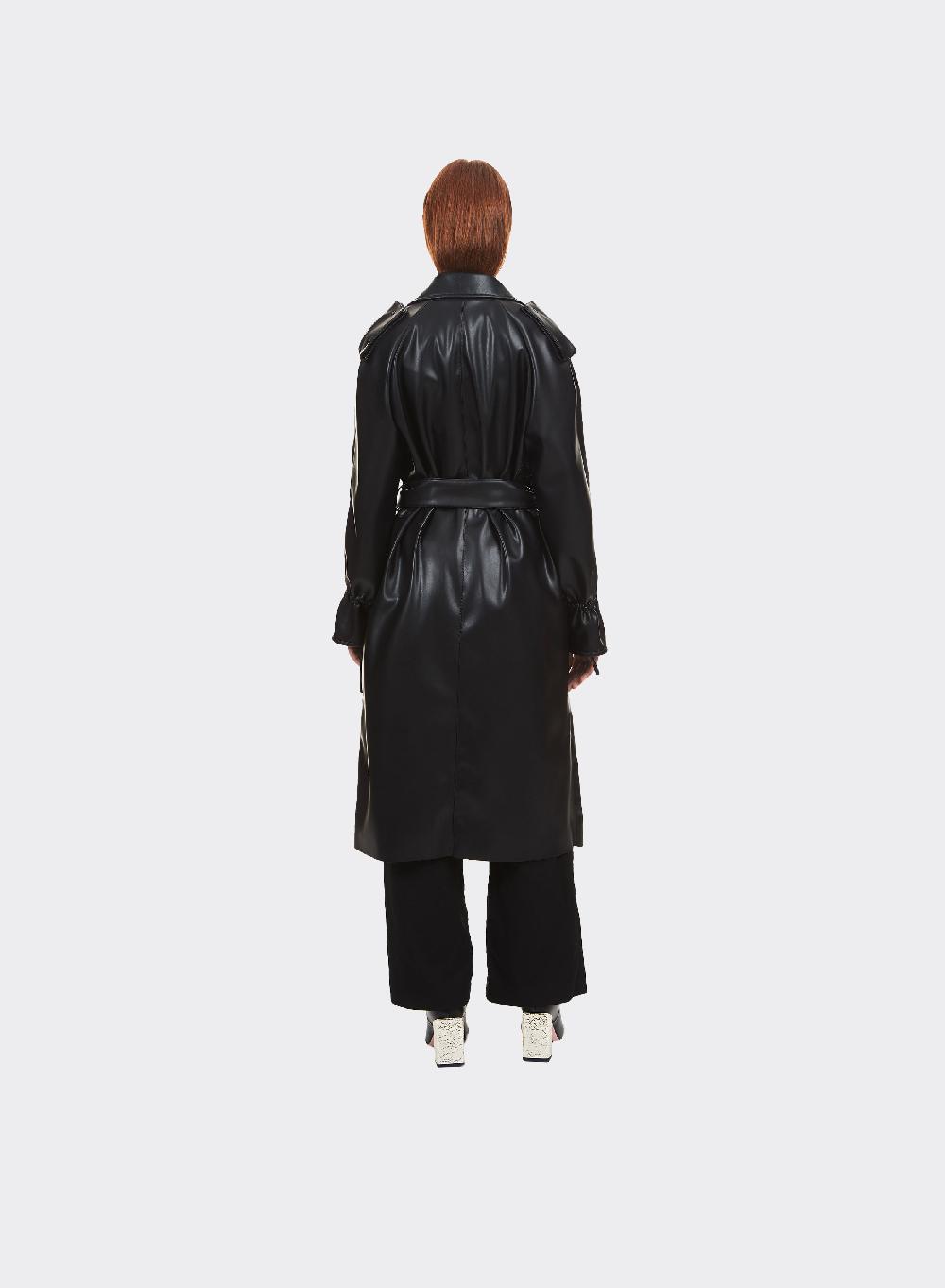 Themoirè TRENCH VEGAN FABRIC BLACK Convenienza