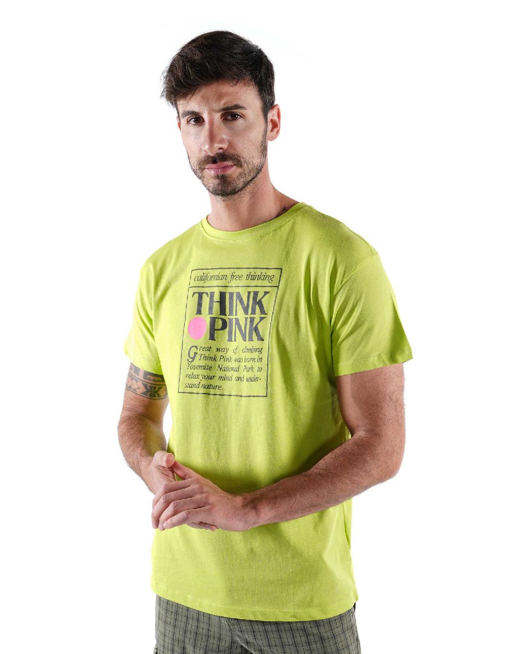 Think Pink T-shirt Uomo Manica Corta ss2200 Saldi