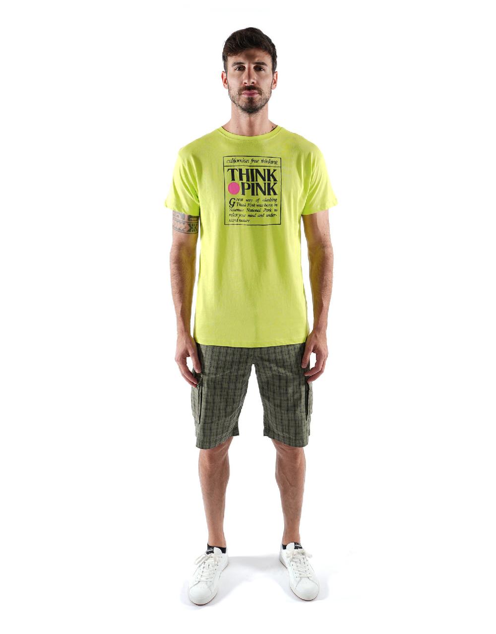 Think Pink T-shirt Uomo Manica Corta ss2200 Saldi