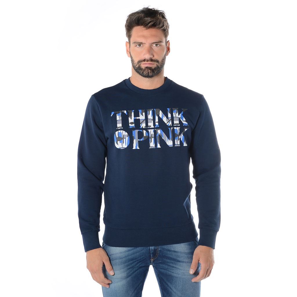 Think Pink Felpa Uomo Girocollo ss1900 Vendite Flash