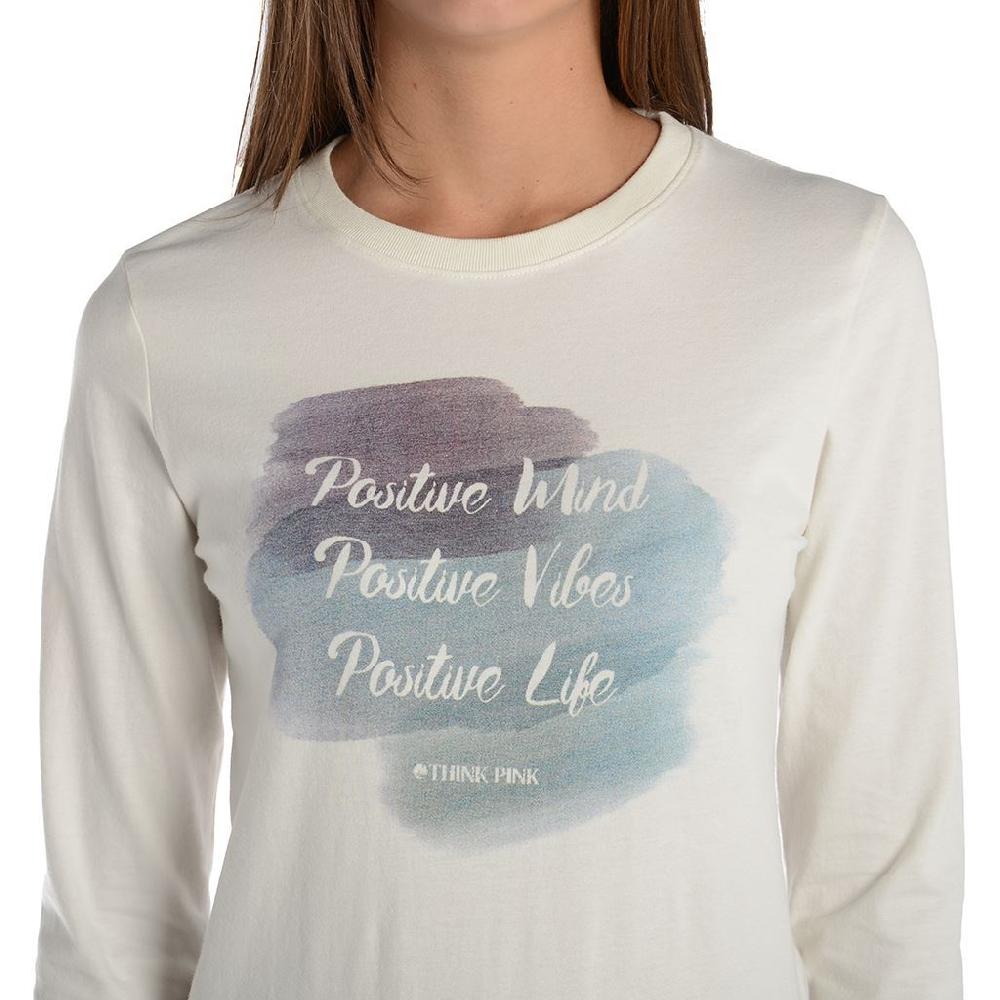 Think Pink T-shirt Donna Manica Lunga fw1802 Spedizione Gratuita
