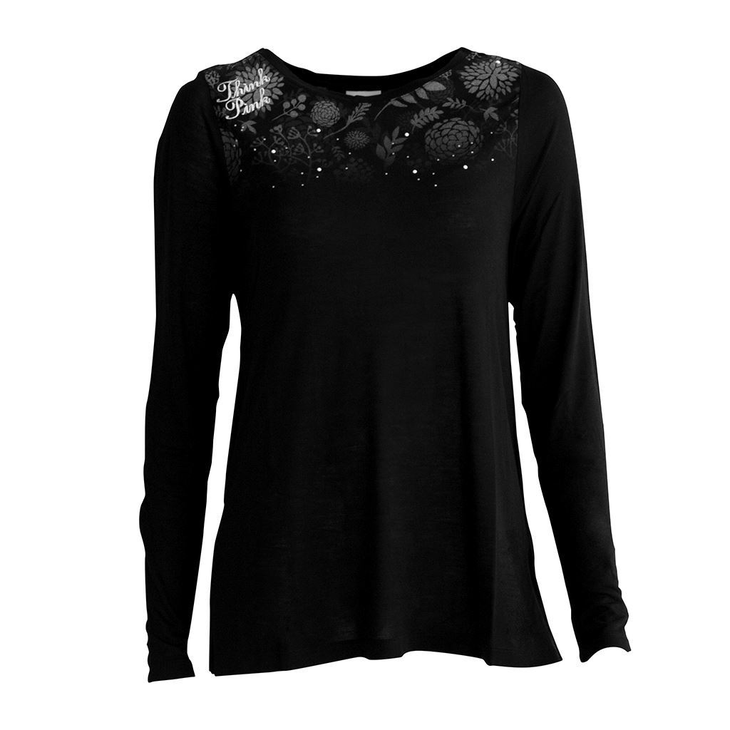 Think Pink T-shirt Donna Manica Lunga fw1604 Online