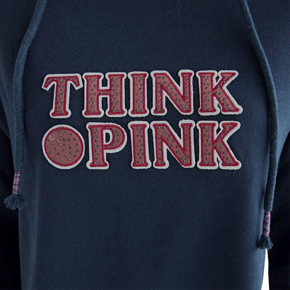 Think Pink Felpa Donna con Cappuccio fw1601 In Vendita