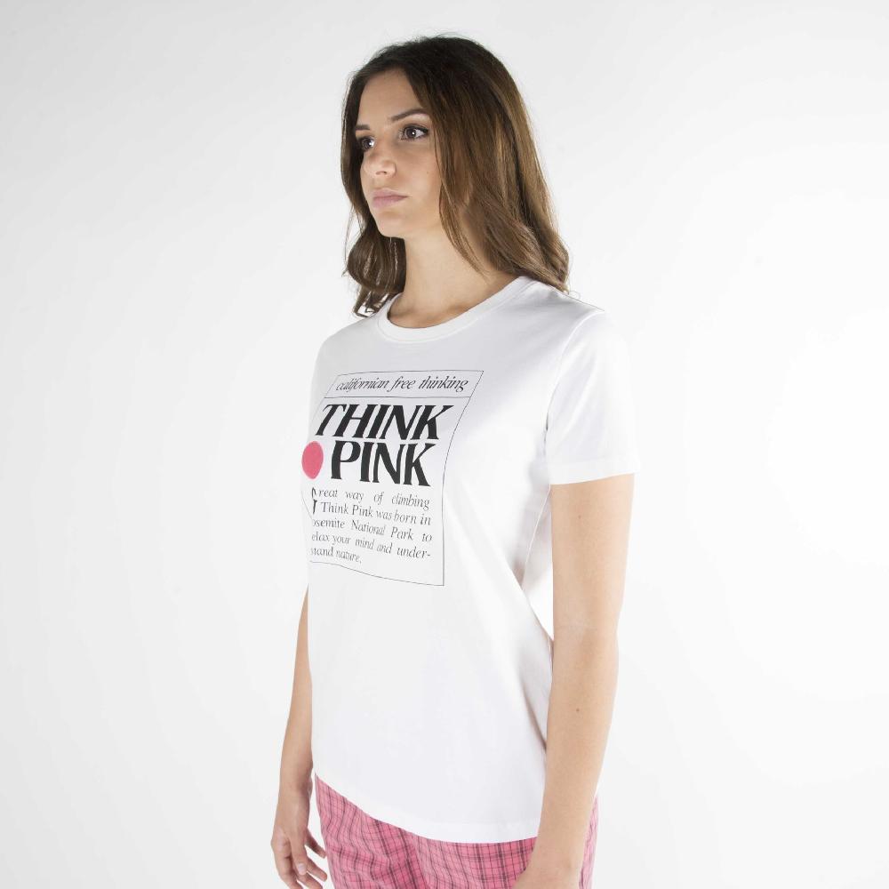 Think Pink T-shirt Donna Manica Corta ss2000 Italy