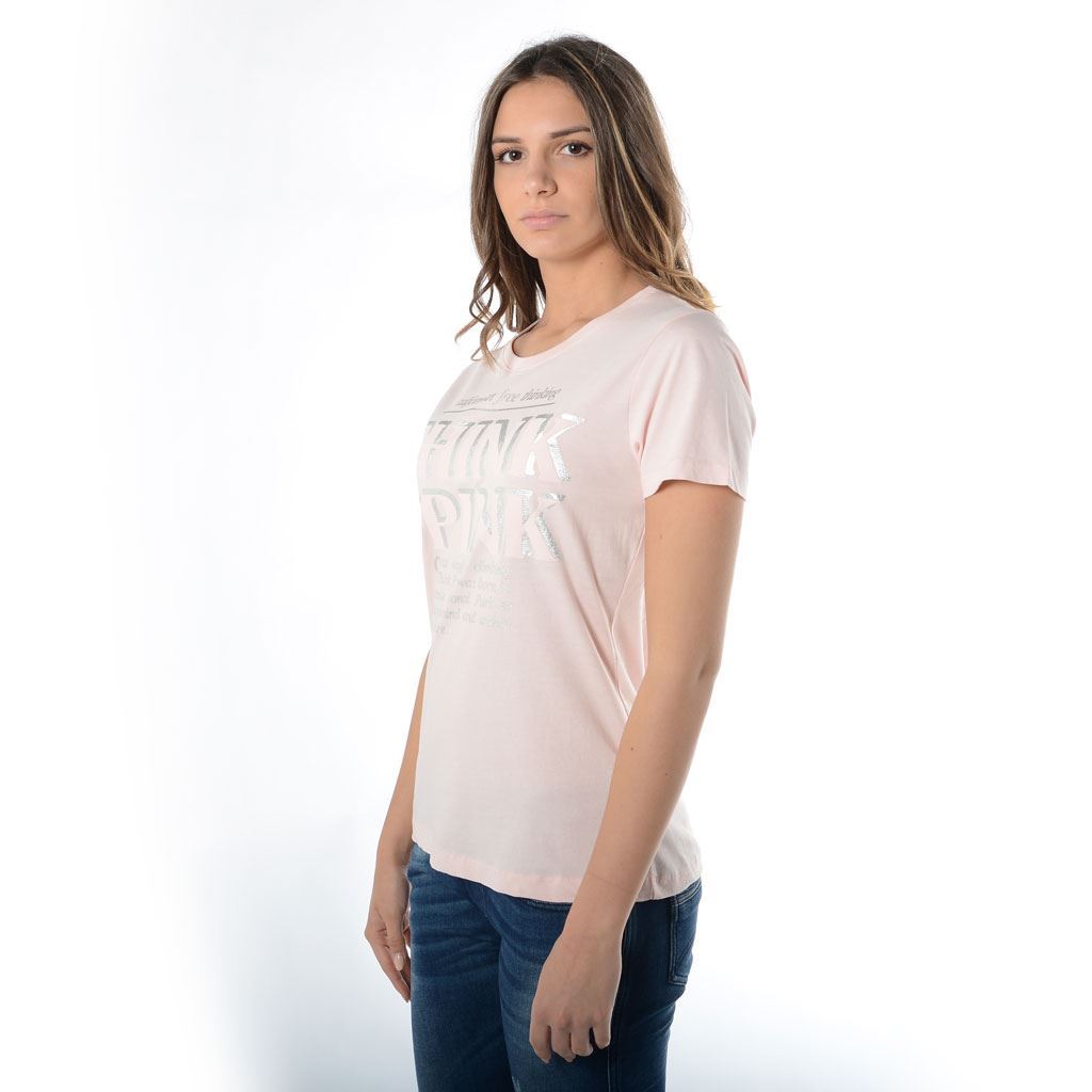 Think Pink T-shirt Donna Manica Corta ss1900 Qualità