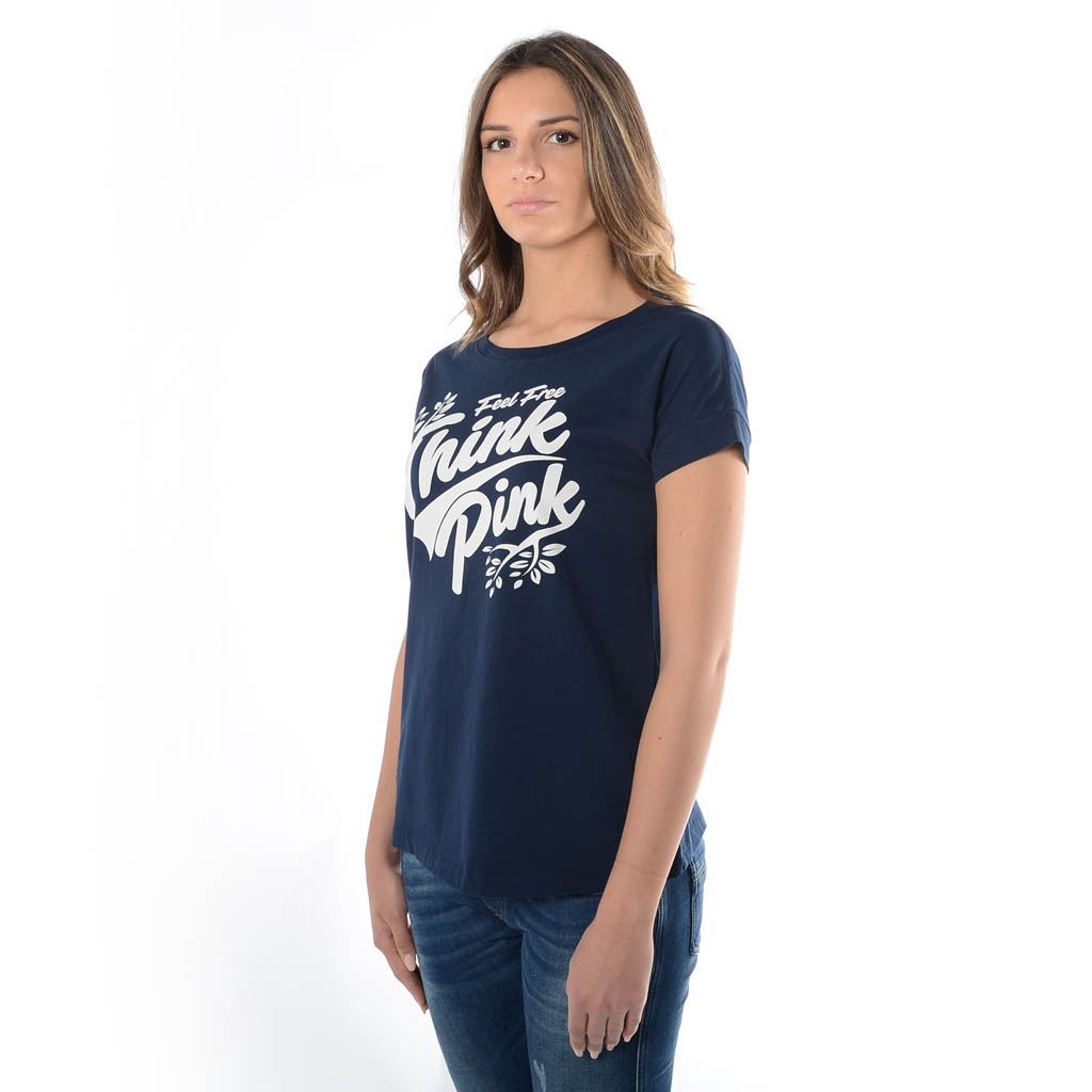 Think Pink T-shirt Donna Manica Corta ss1907 Pezzi Unici