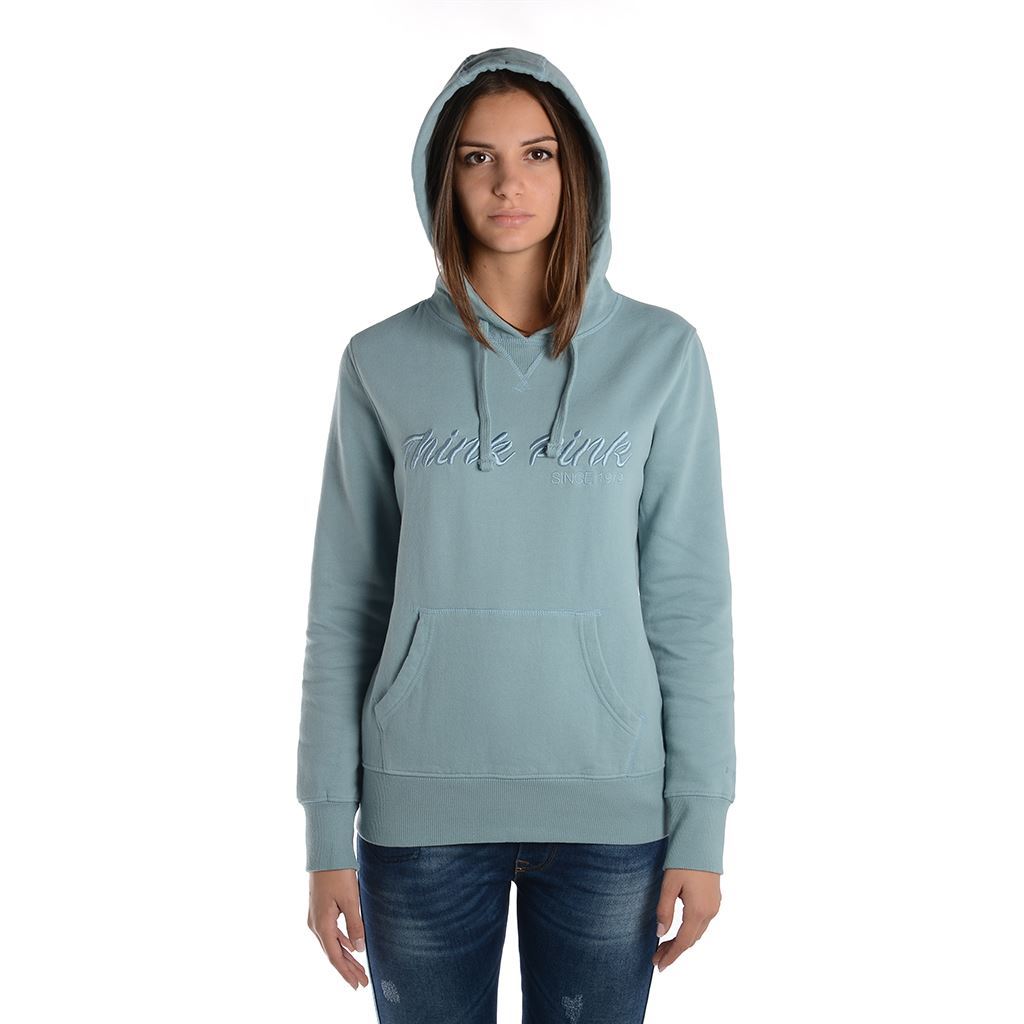 Think Pink Felpa Donna con Cappuccio fw1802 Nuova